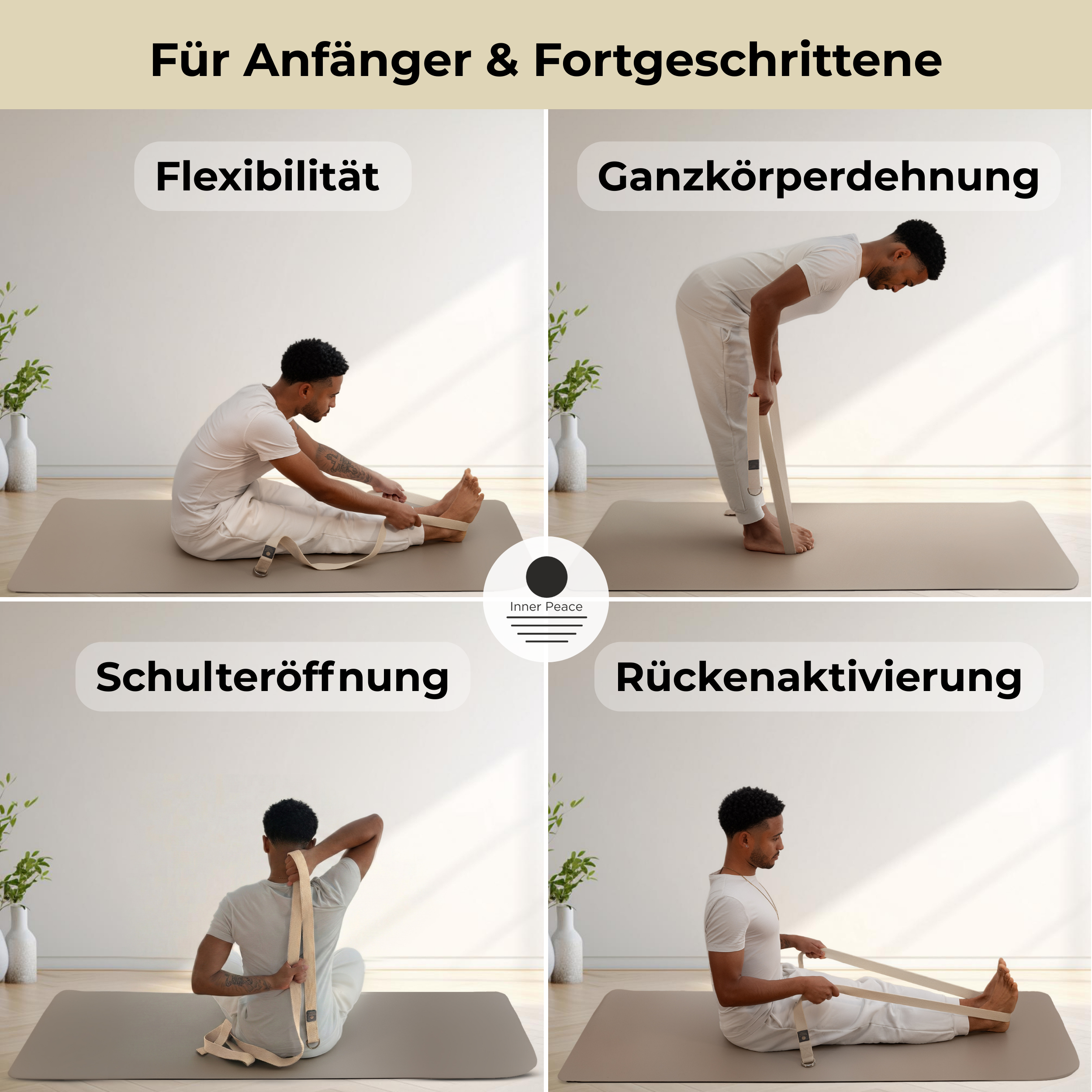 Yogagurt 100% Baumwolle - Natur
