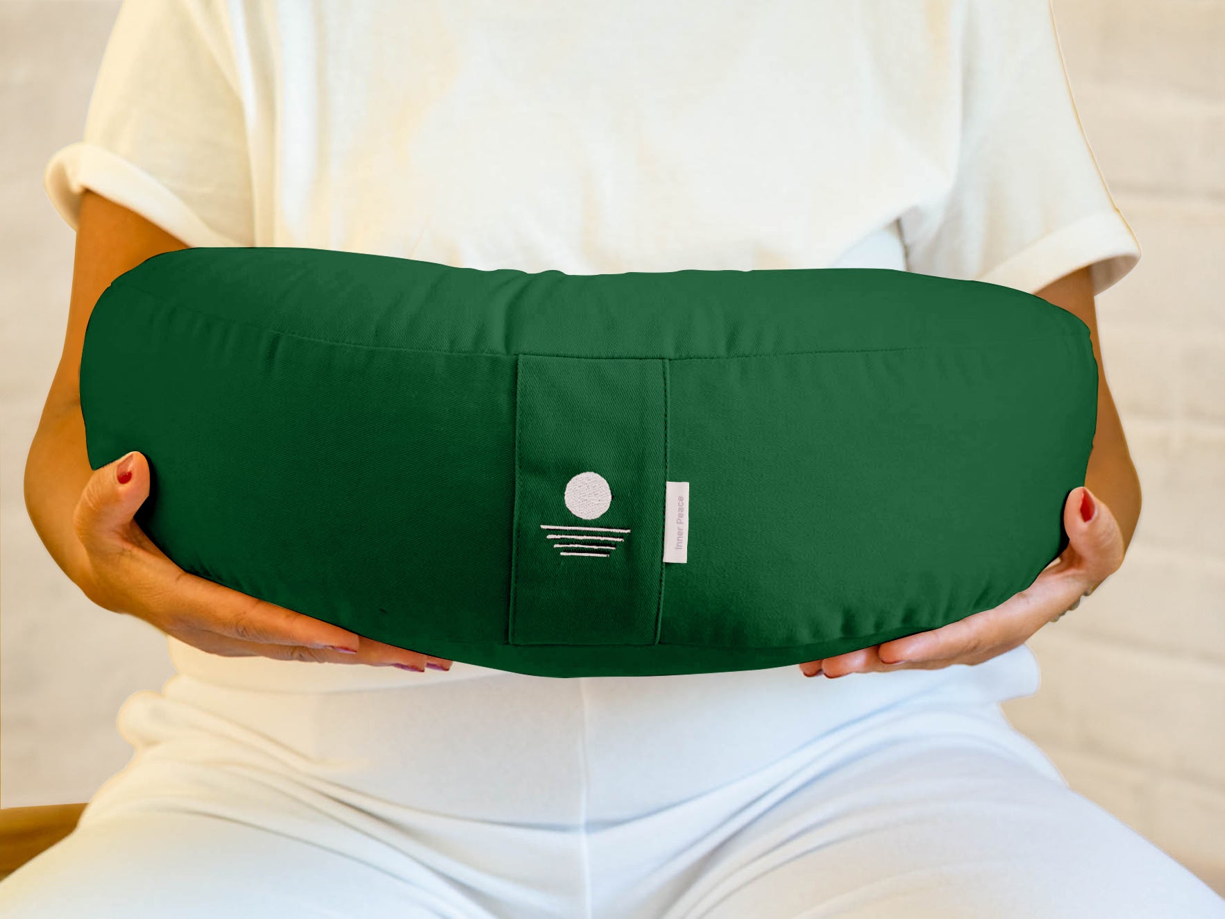 Meditationskissen Halbmond Shanti - Waldgrün