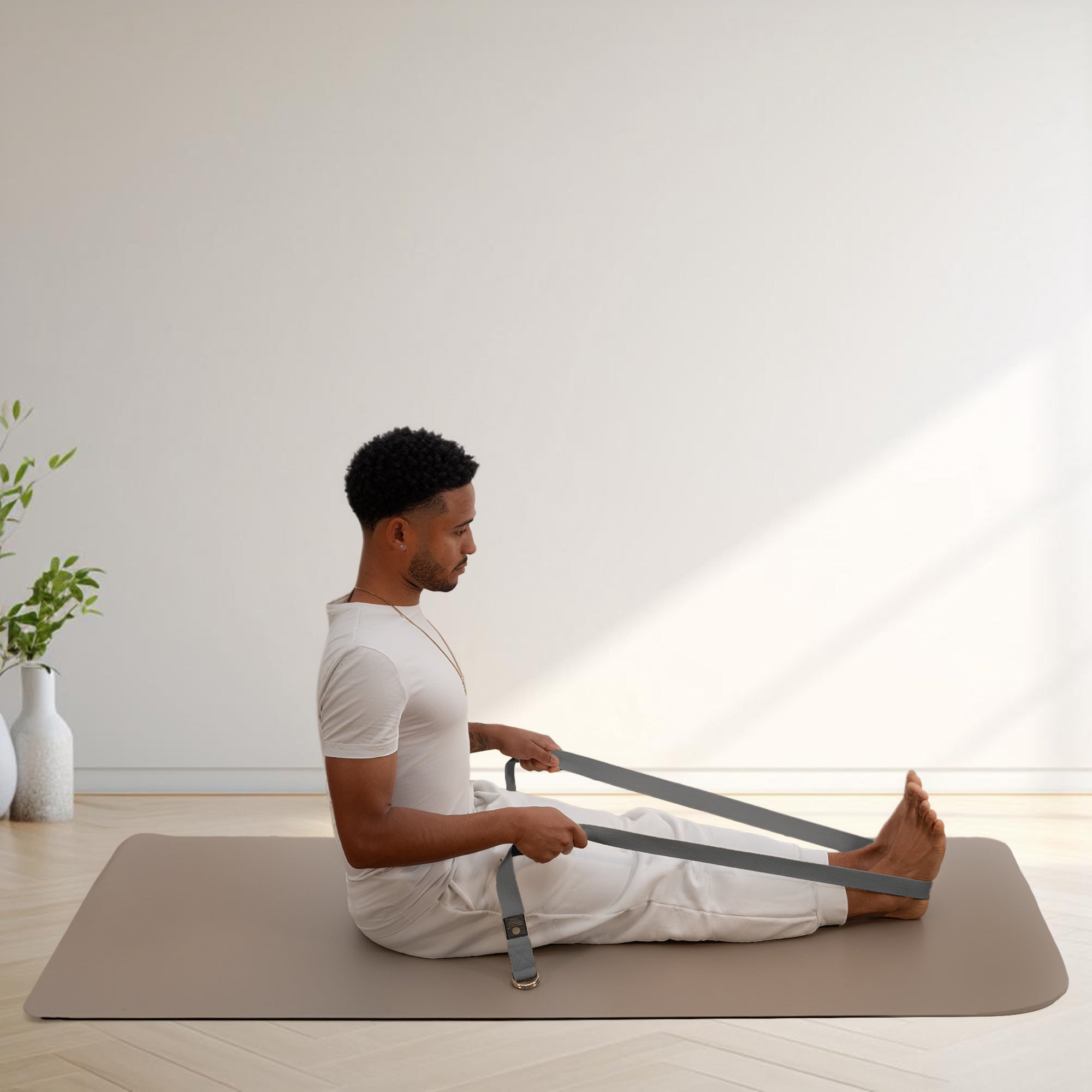 Yogagurt 100% Baumwolle - Anthrazit