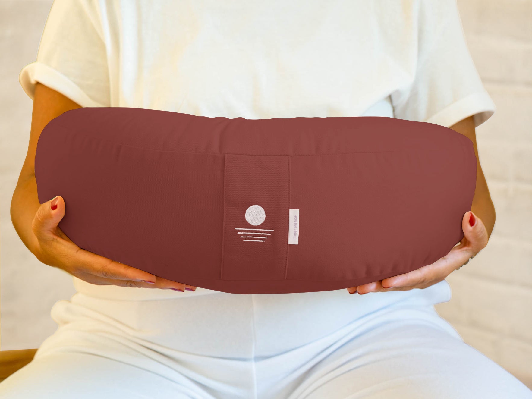 Meditationskissen Halbmond Shanti - Waldbeere