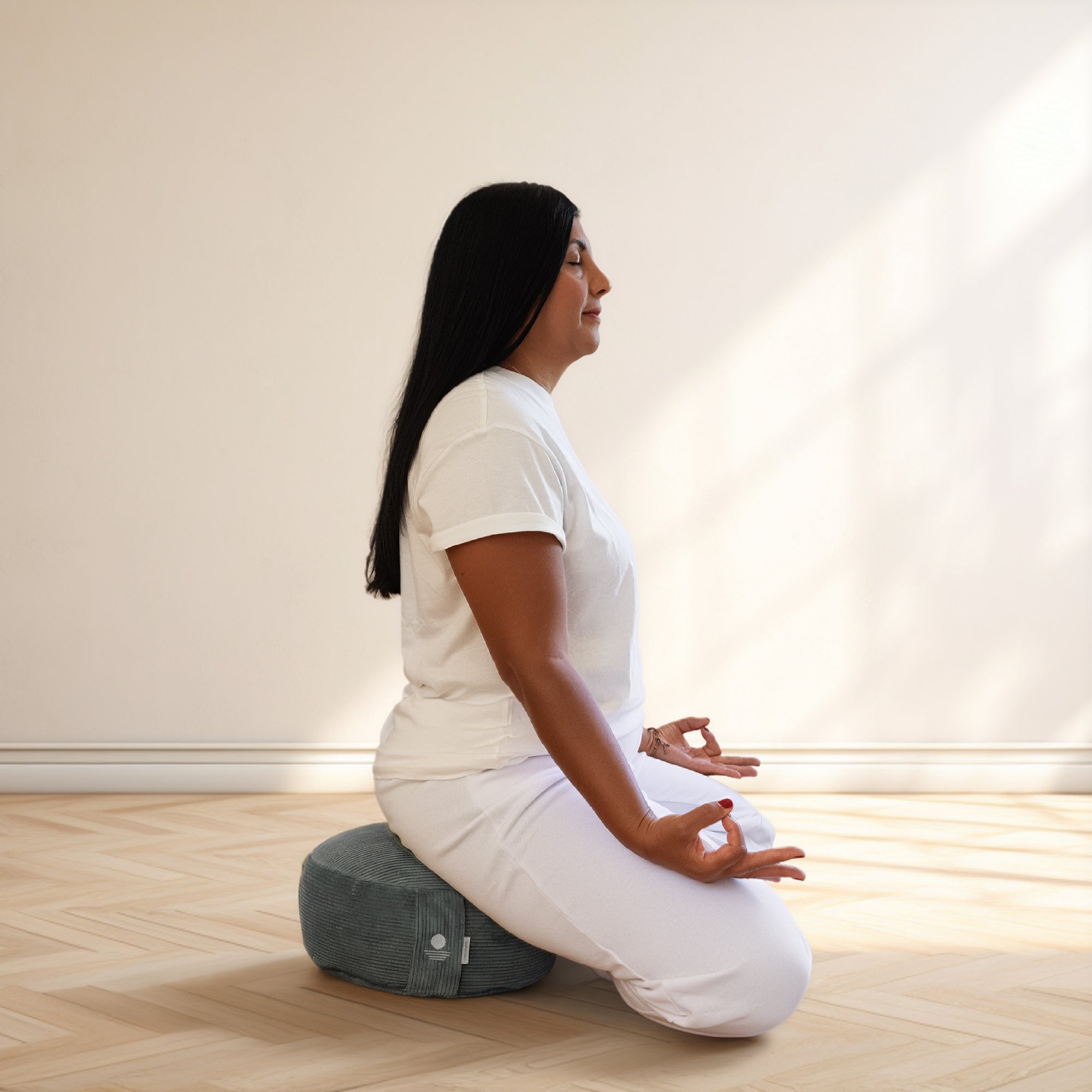 Cord Meditationskissen Rund 16cm - Anthrazit