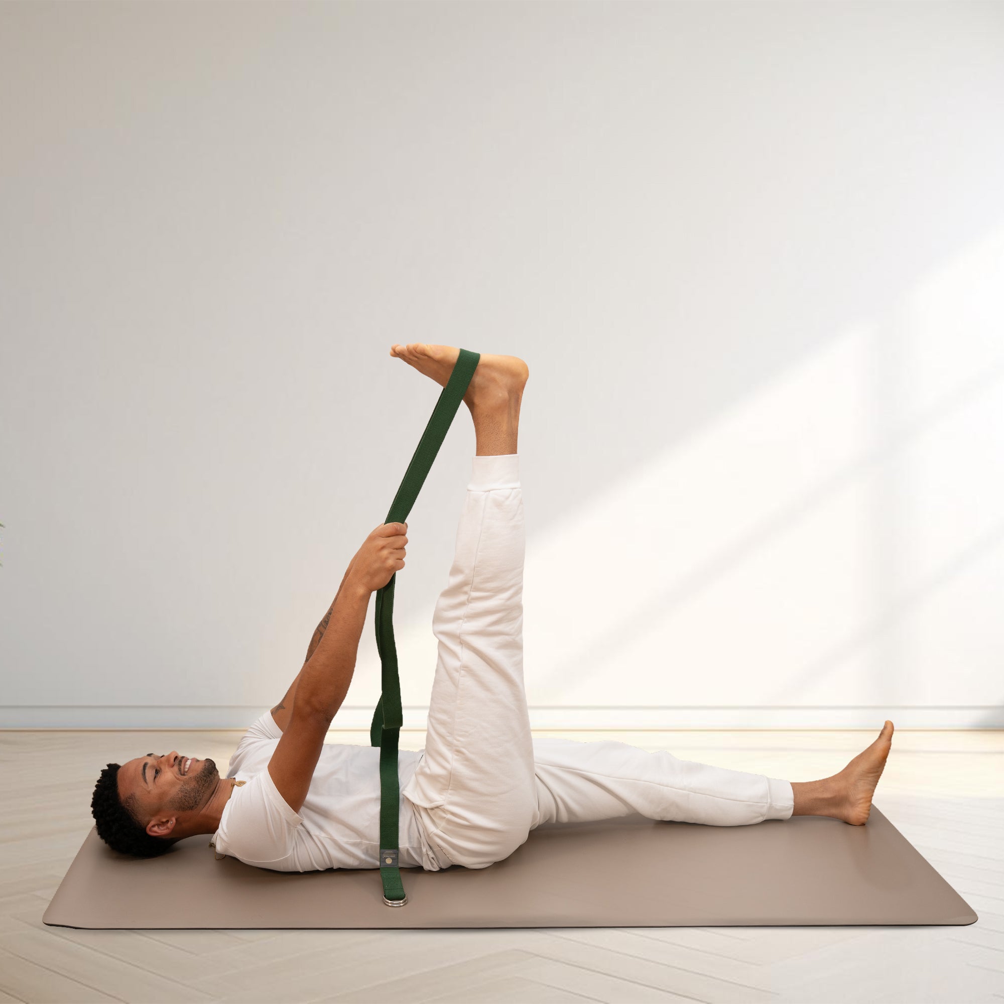 Yogagurt 100% Baumwolle - Waldgrün