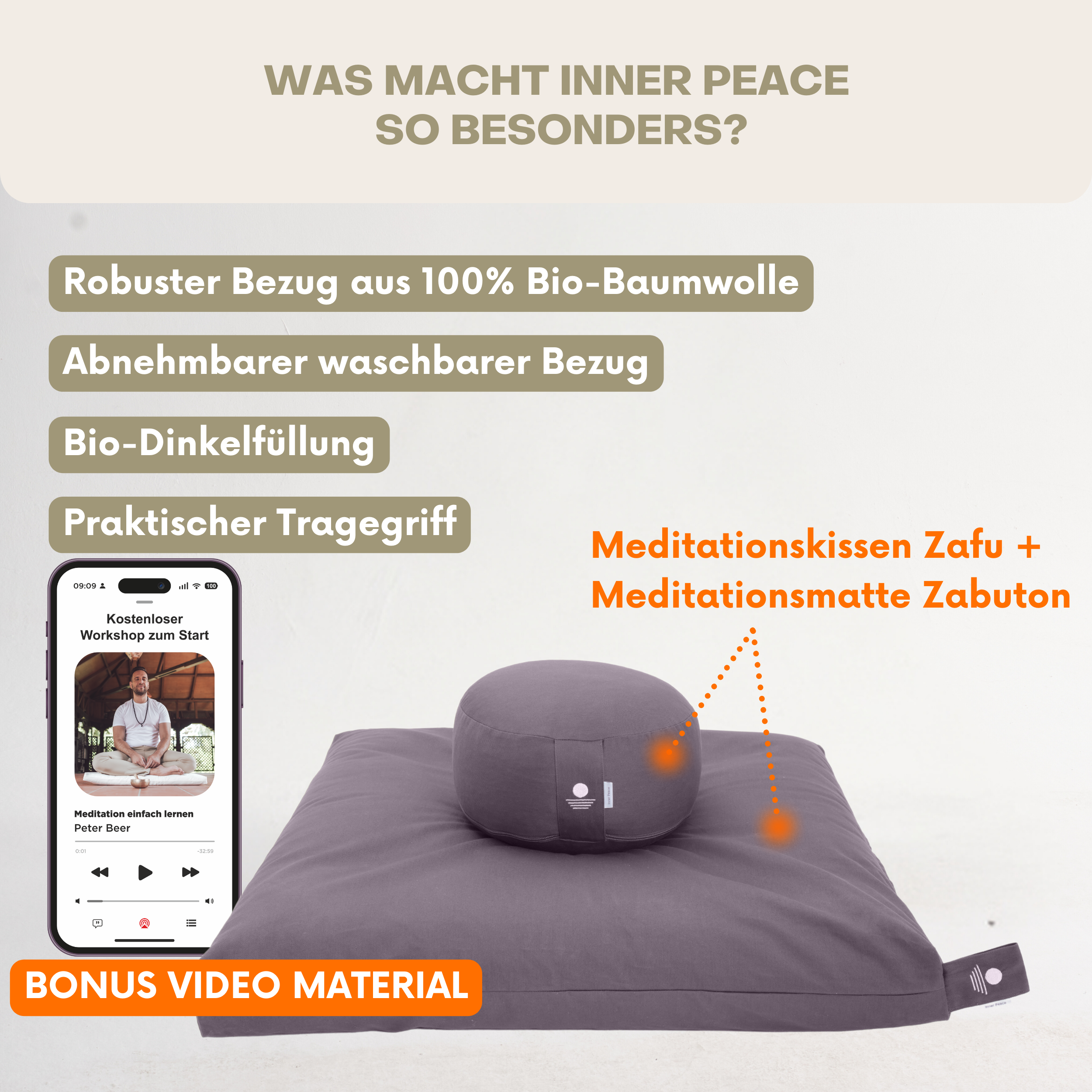 Meditation-Set Deluxe - Anthrazit