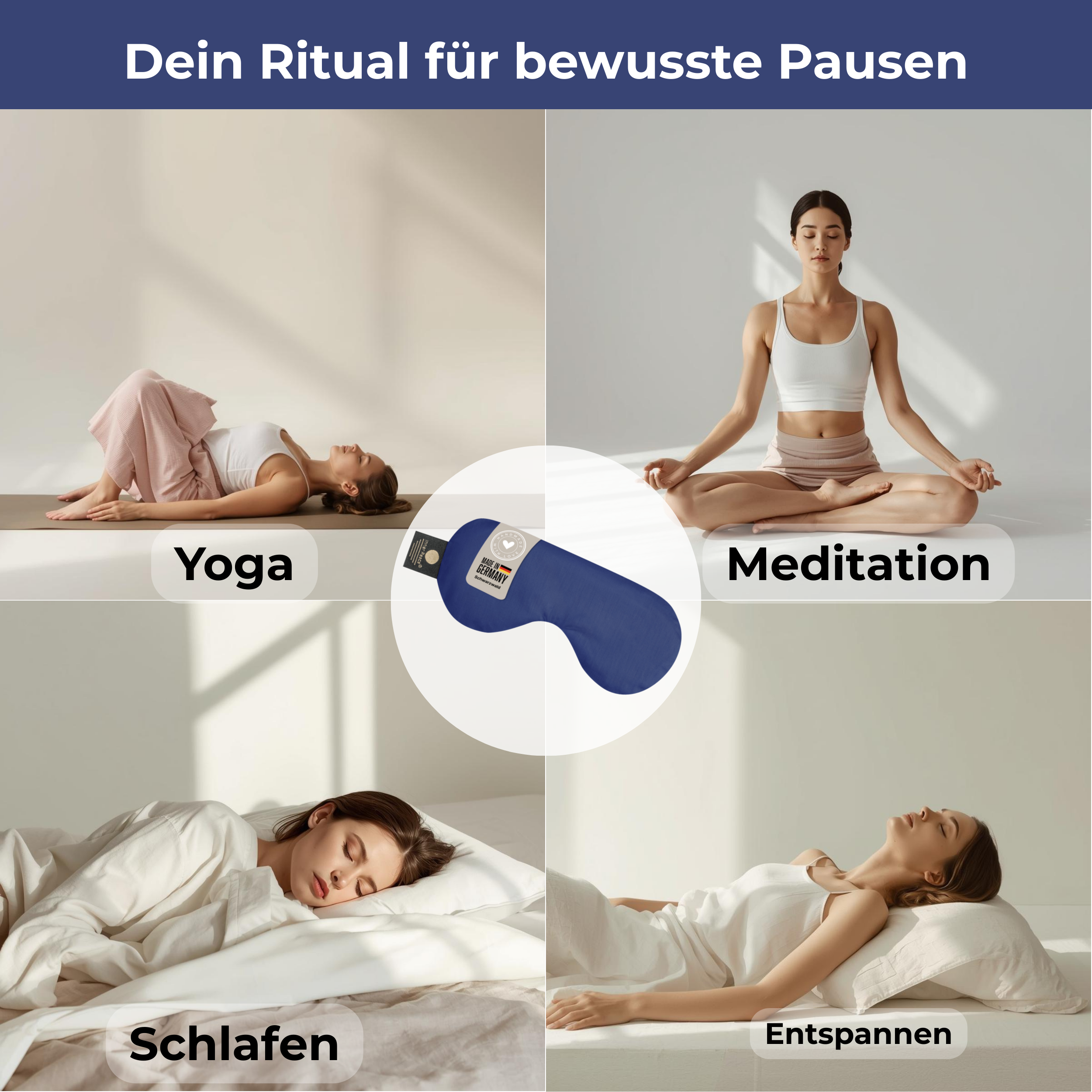Lotus Augenkissen - Königsblau
