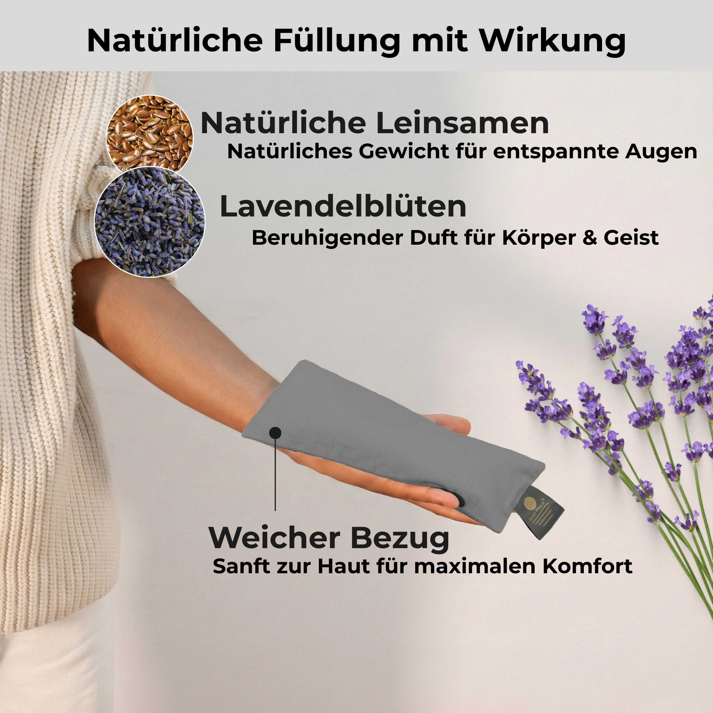 Augenkissen - Anthrazit