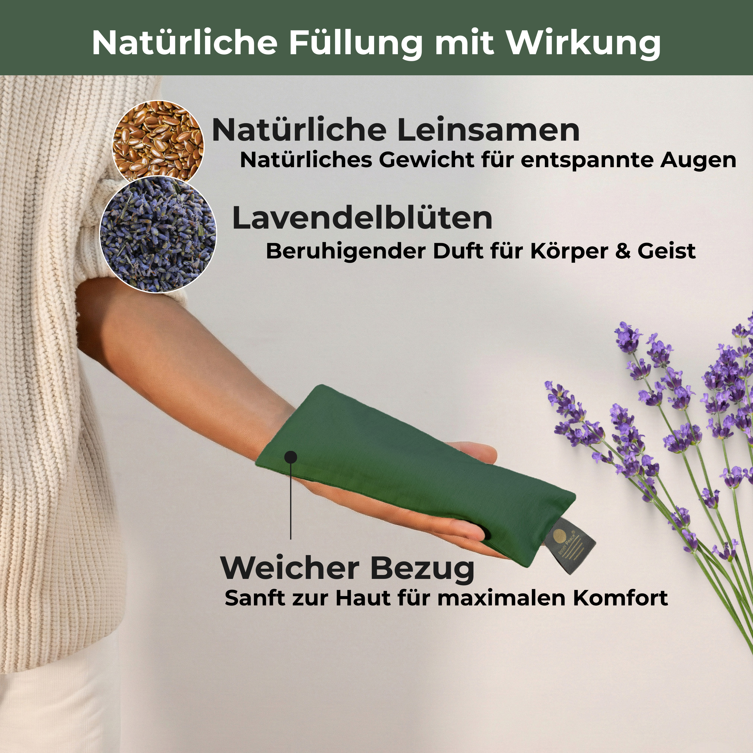 Augenkissen - Waldgrün