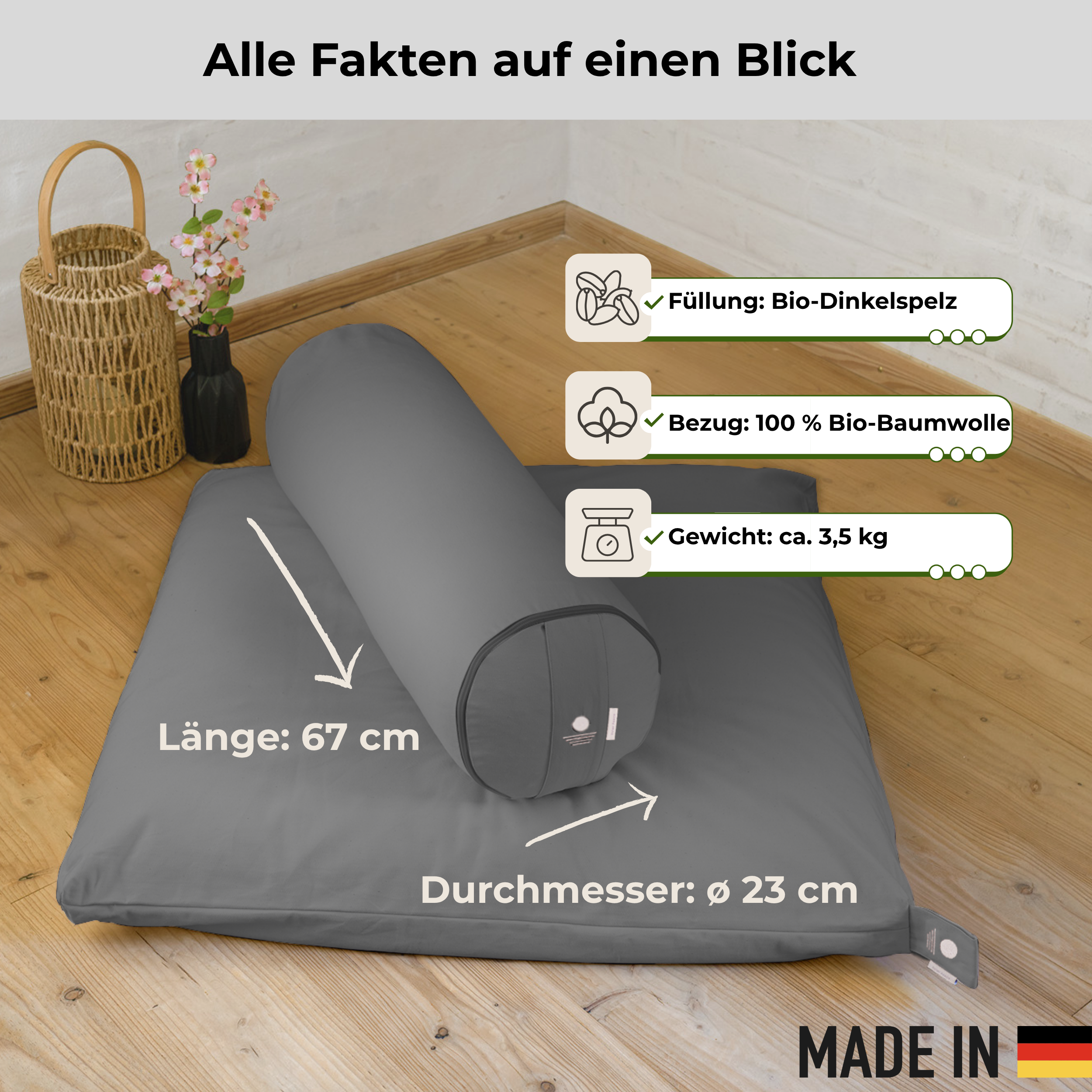 Yogarolle INNER PEACE - Anthrazit