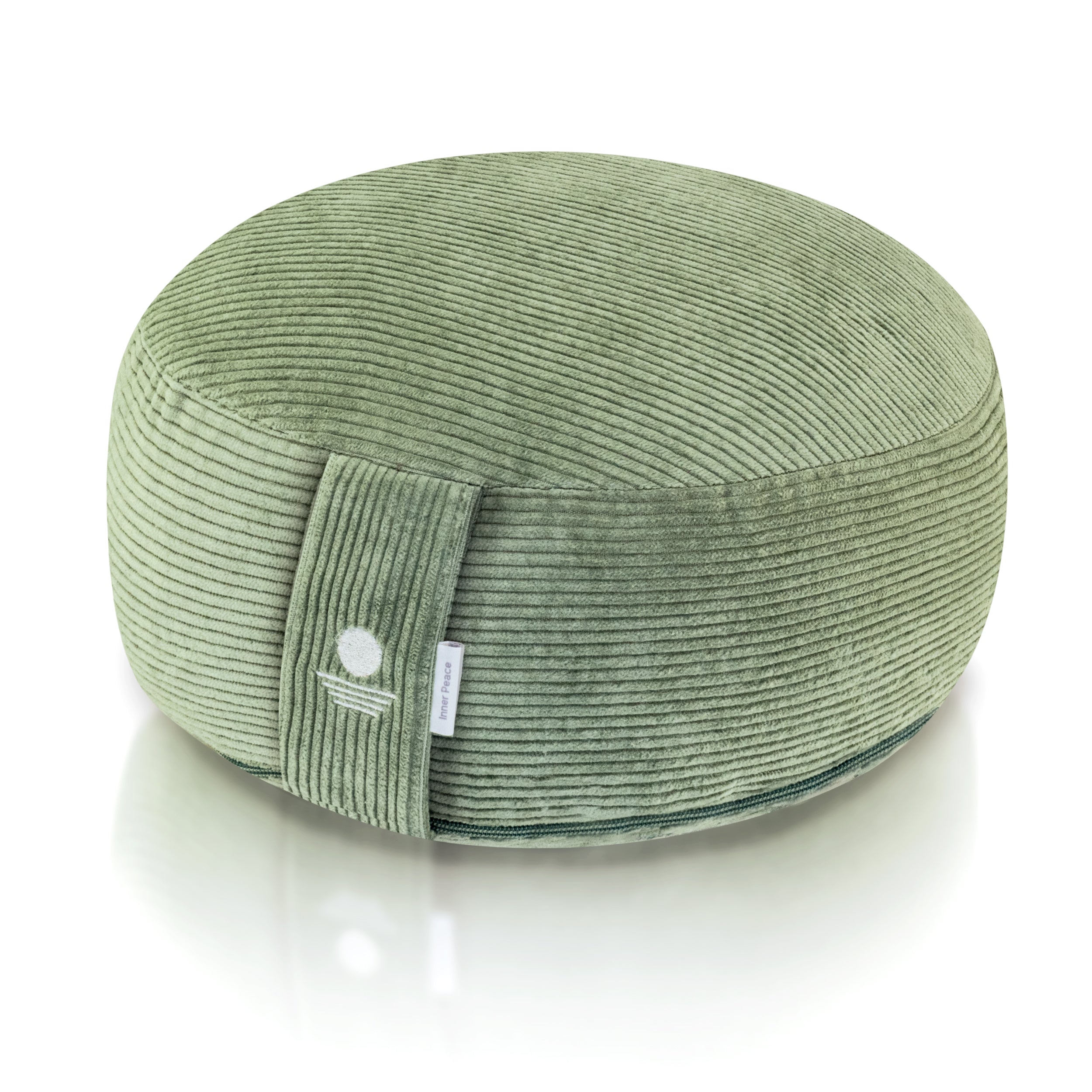 Cord Meditationskissen Rund 16cm - Salbeigrün