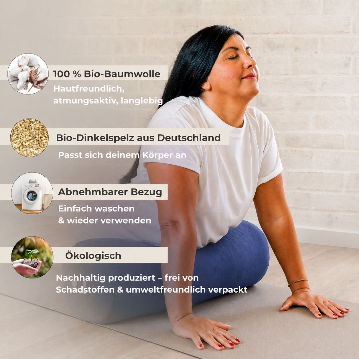 Yogarolle INNER PEACE - Königsblau