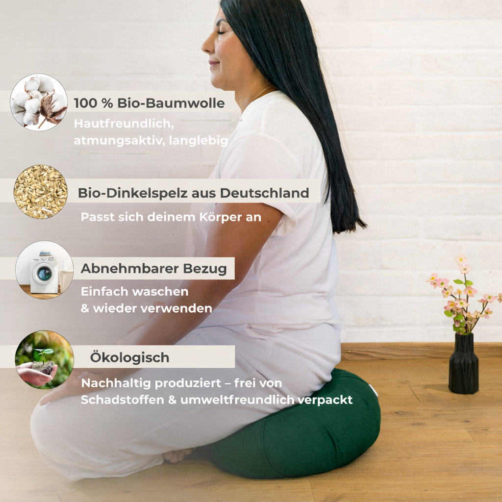 Zafu Meditationskissen - Waldgrün