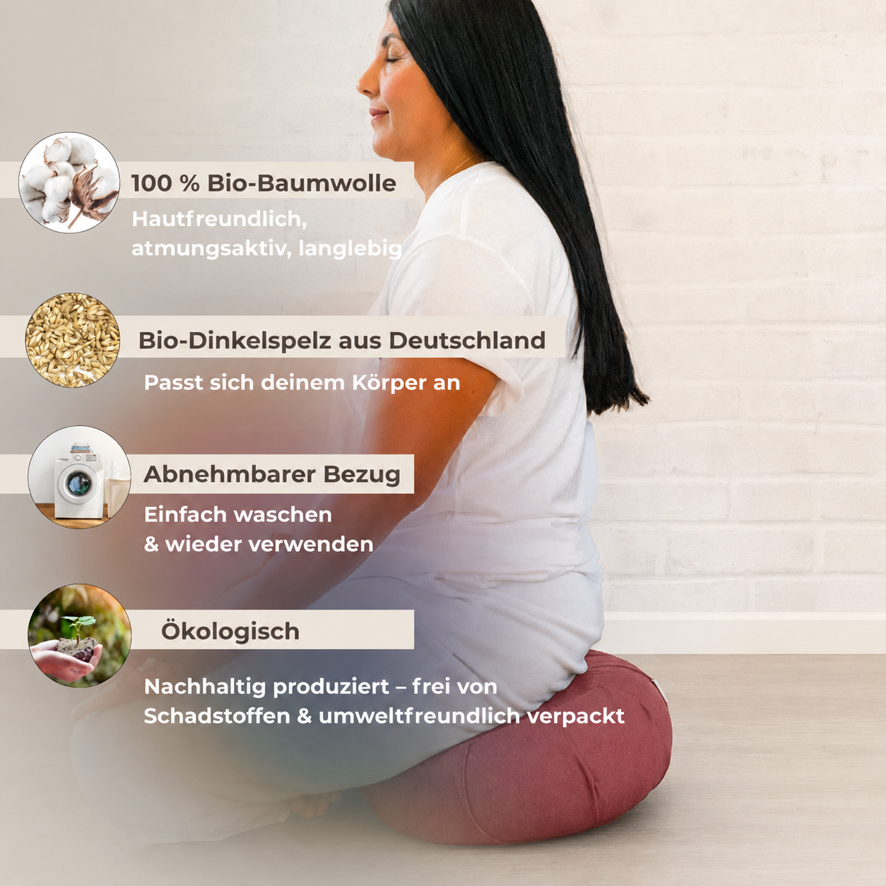 Zafu Meditationskissen - Waldbeere