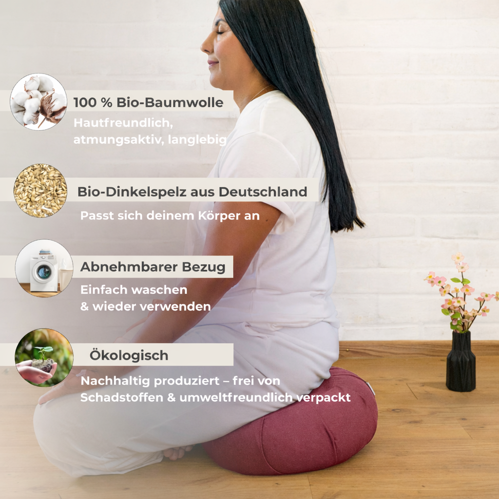 Zafu Meditationskissen - Waldbeere