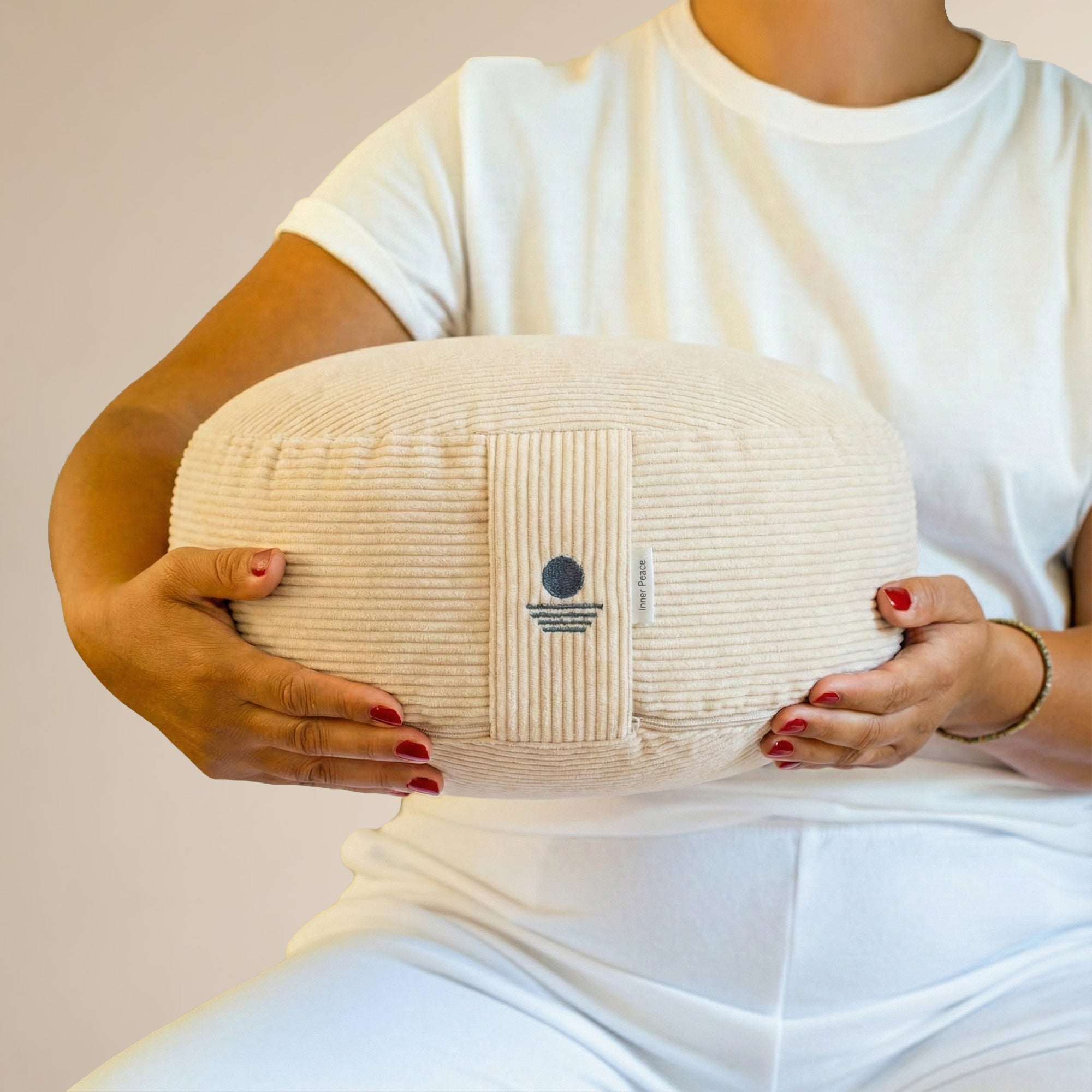 Cord Meditationskissen Rund 16cm - Sand