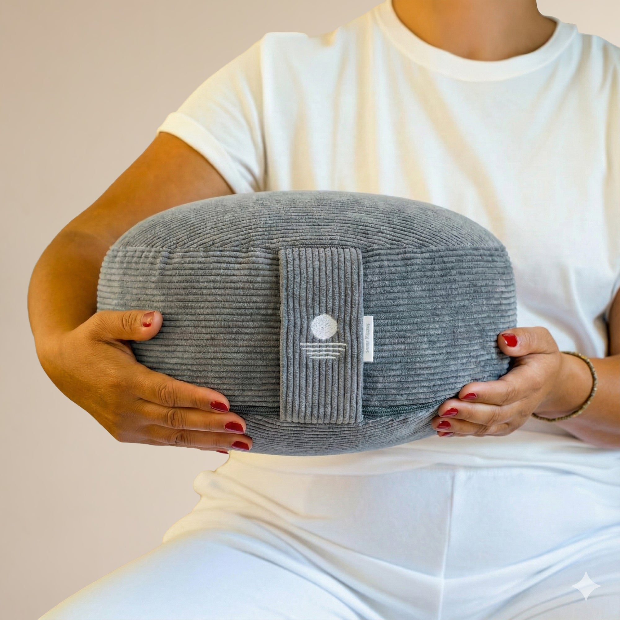 Cord Meditationskissen Rund 16cm - Anthrazit