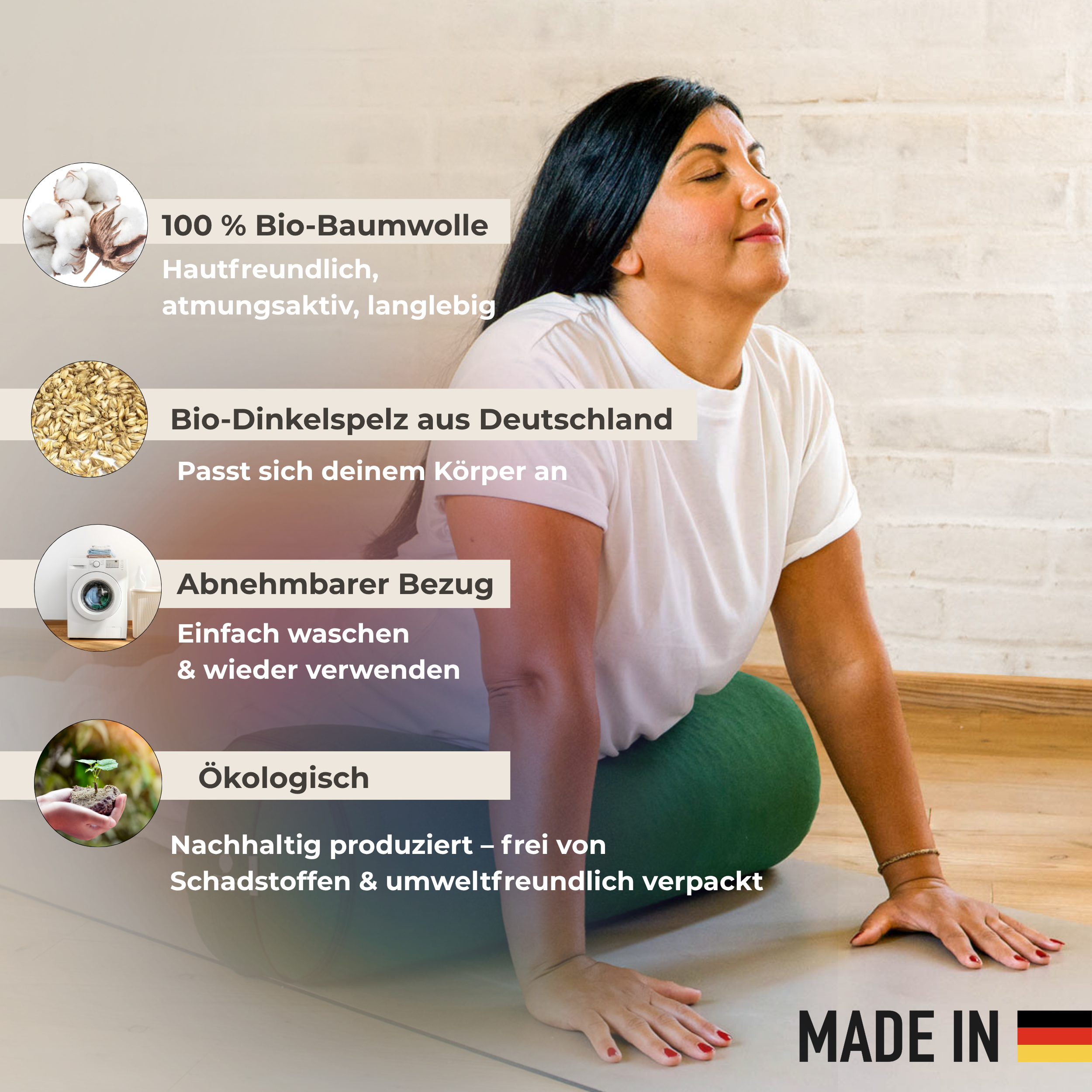 Yogarolle INNER PEACE - Waldgrün