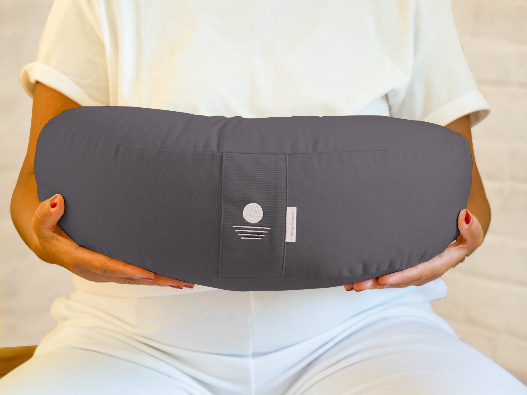 Meditationskissen Halbmond Shanti - Anthrazit