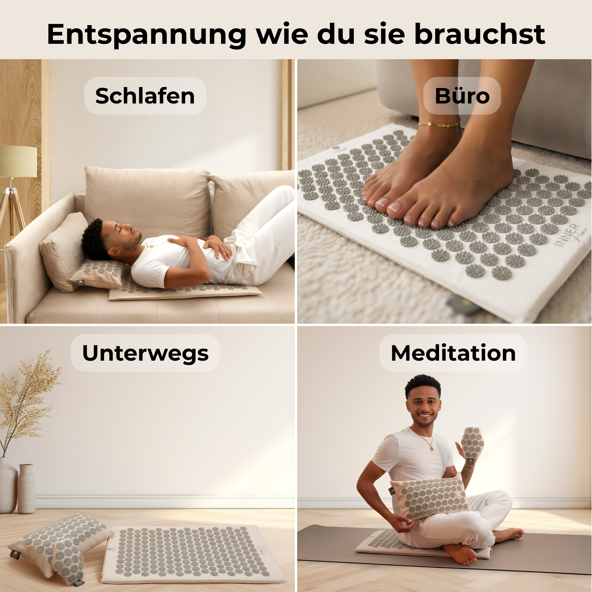 Premium Akupressur-Set - Sand