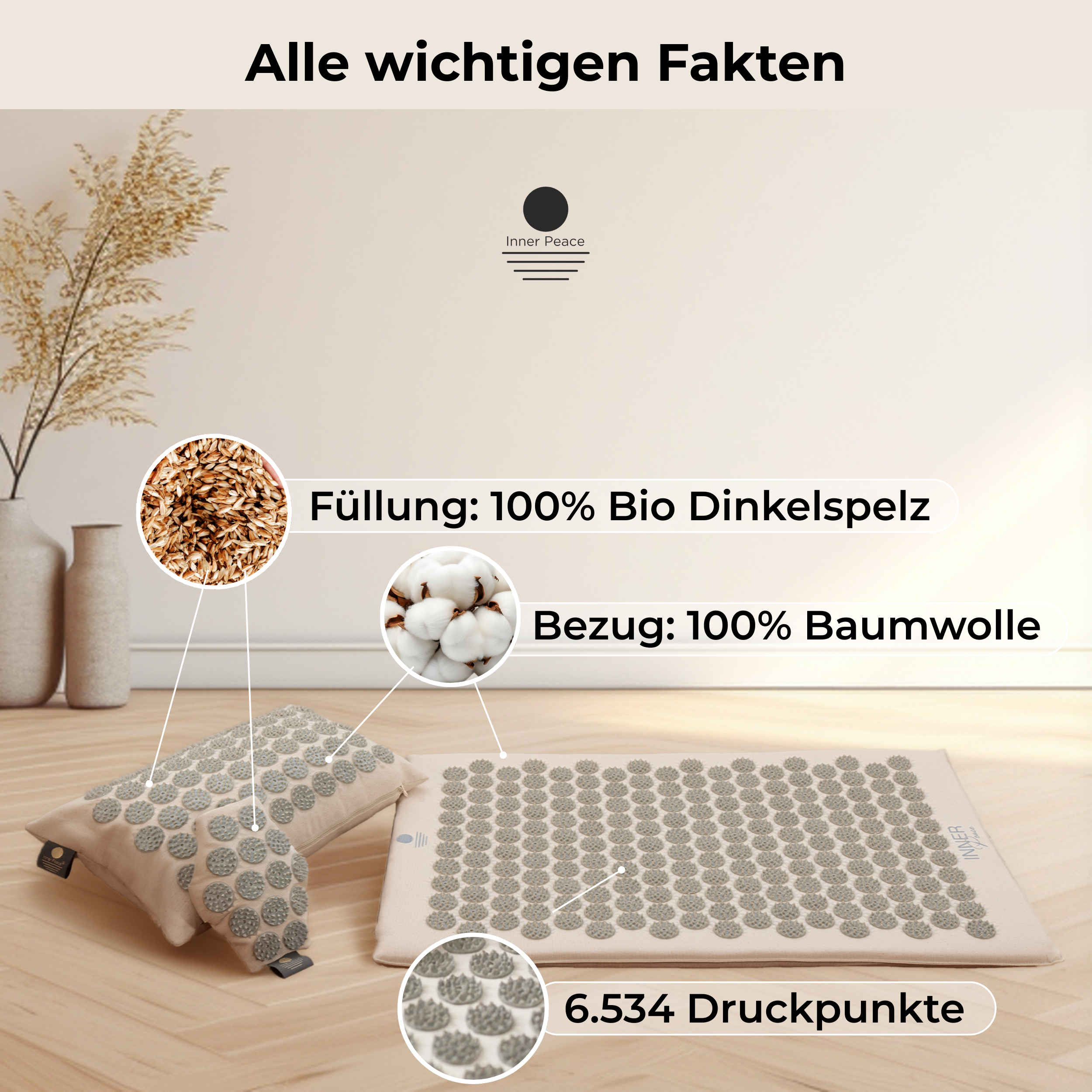 Premium Akupressur-Set - Sand