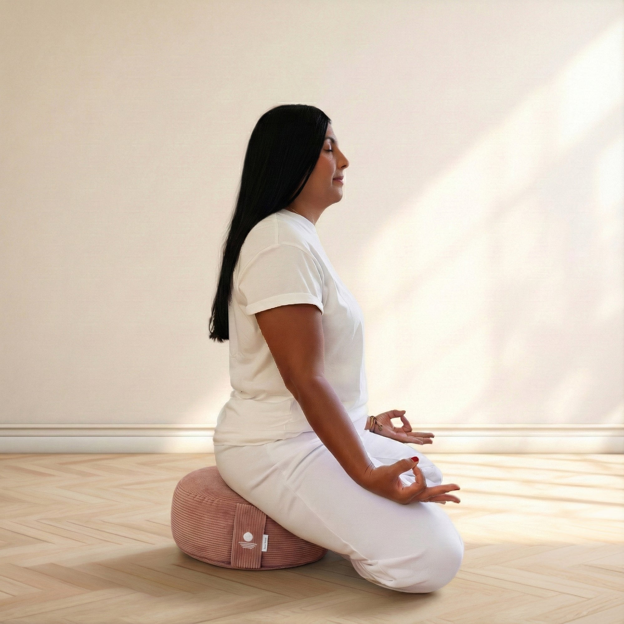 Cord Meditationskissen Rund 16cm - Calm Pink