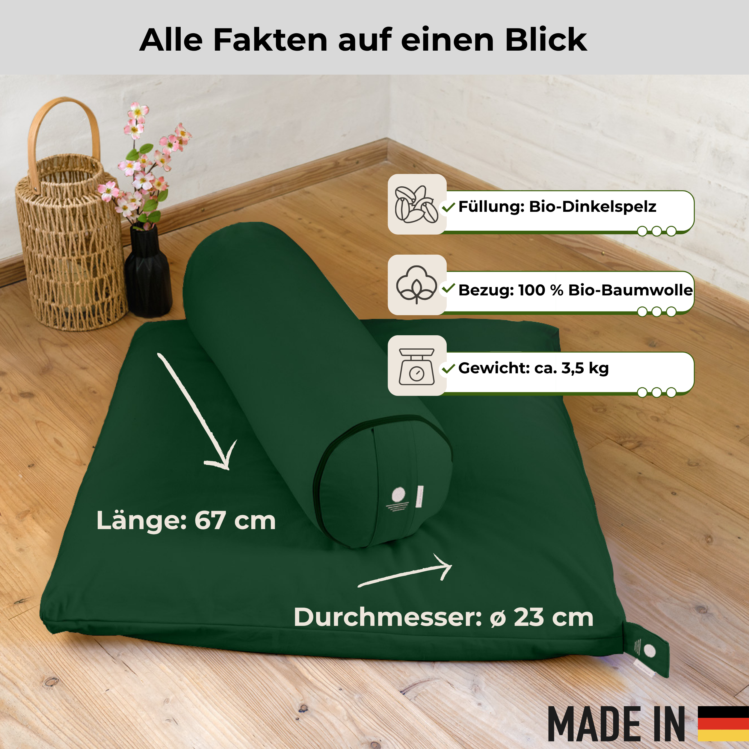 Yogarolle INNER PEACE - Waldgrün