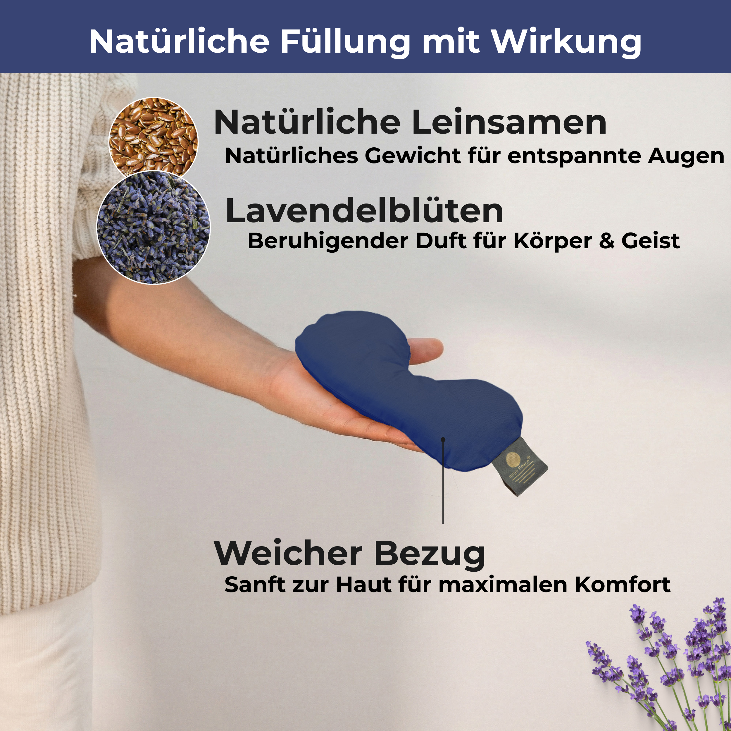 Lotus Augenkissen - Königsblau