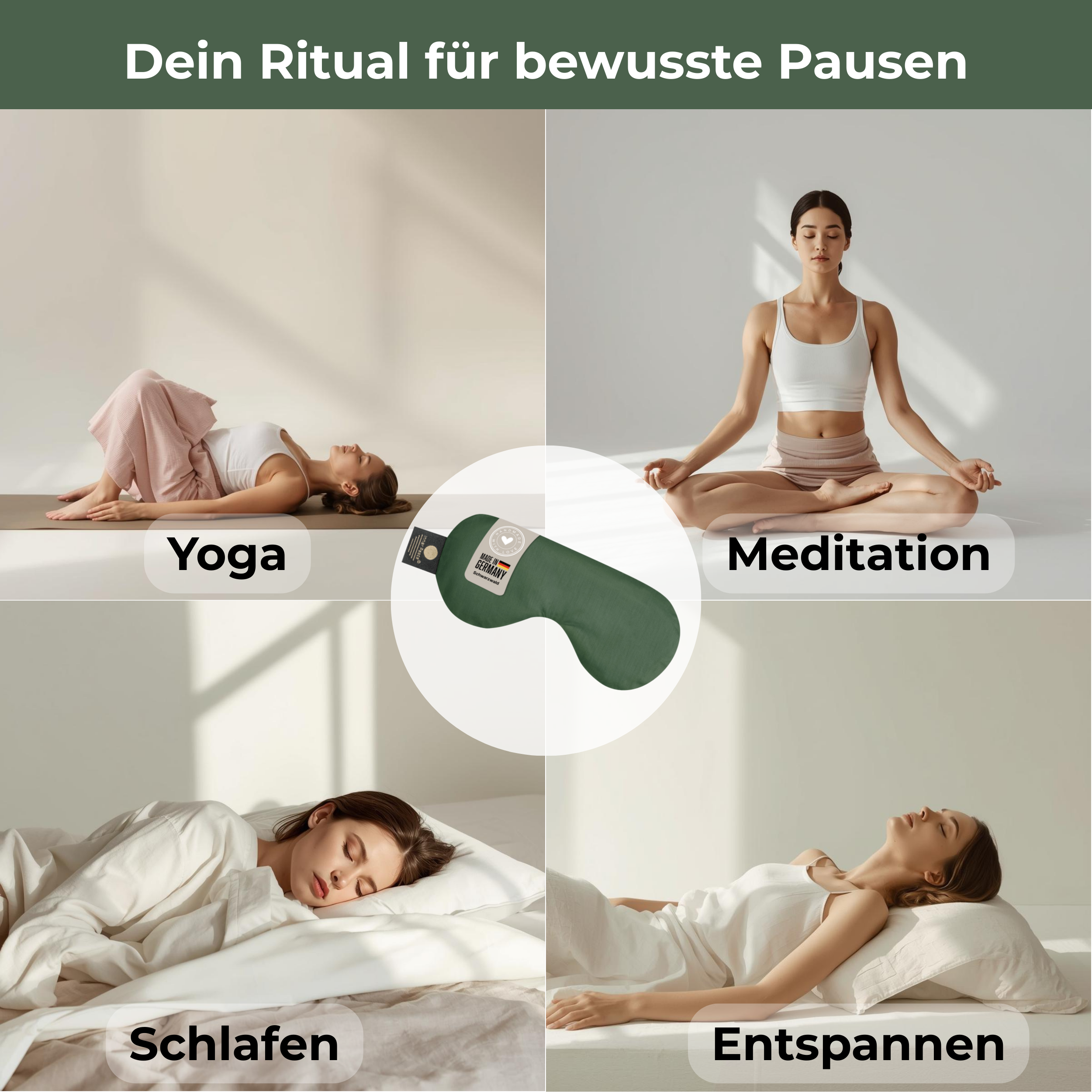 Lotus Augenkissen - Waldgrün