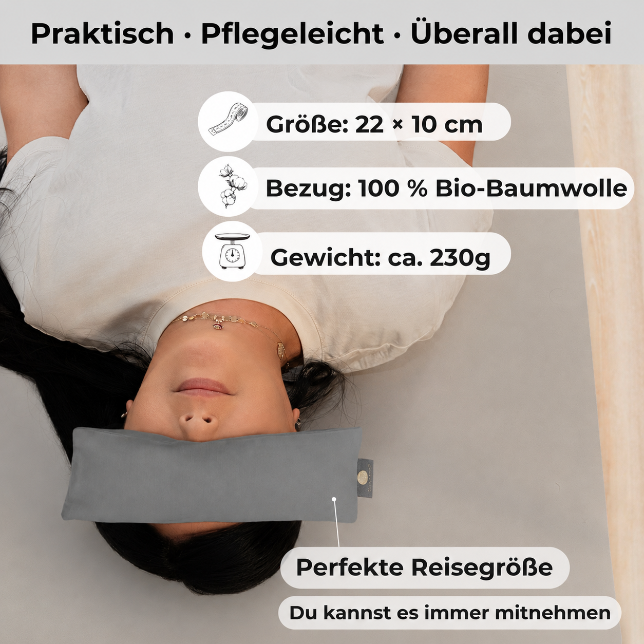 Augenkissen - Anthrazit