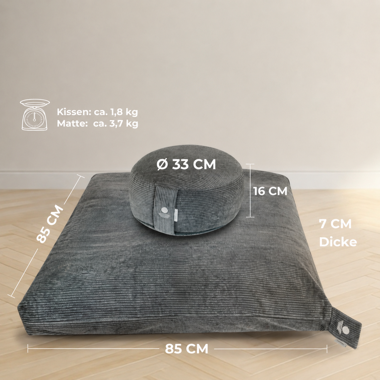 Cord Meditation-Set - Anthrazit