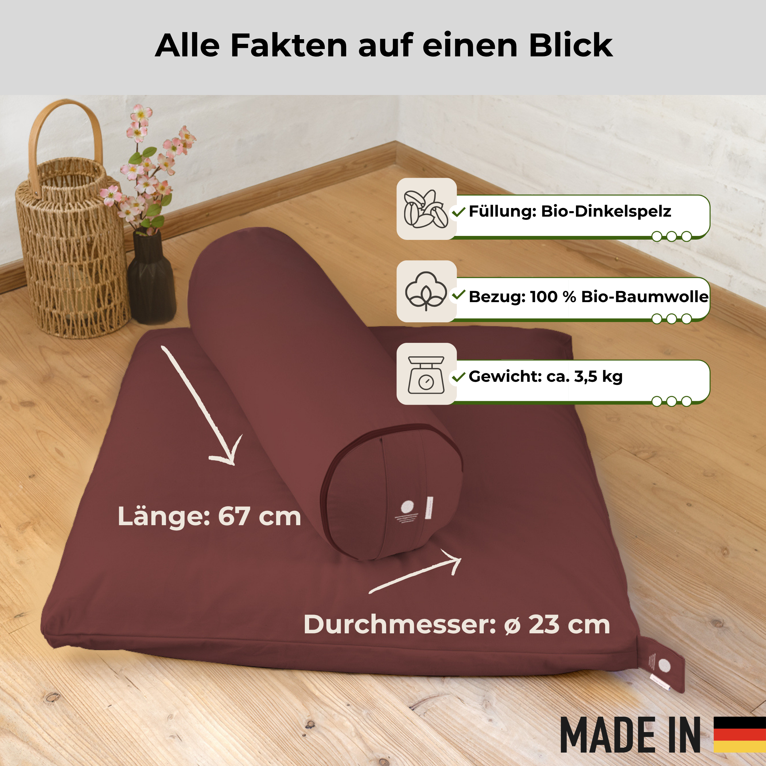 Yogarolle INNER PEACE - Waldbeere