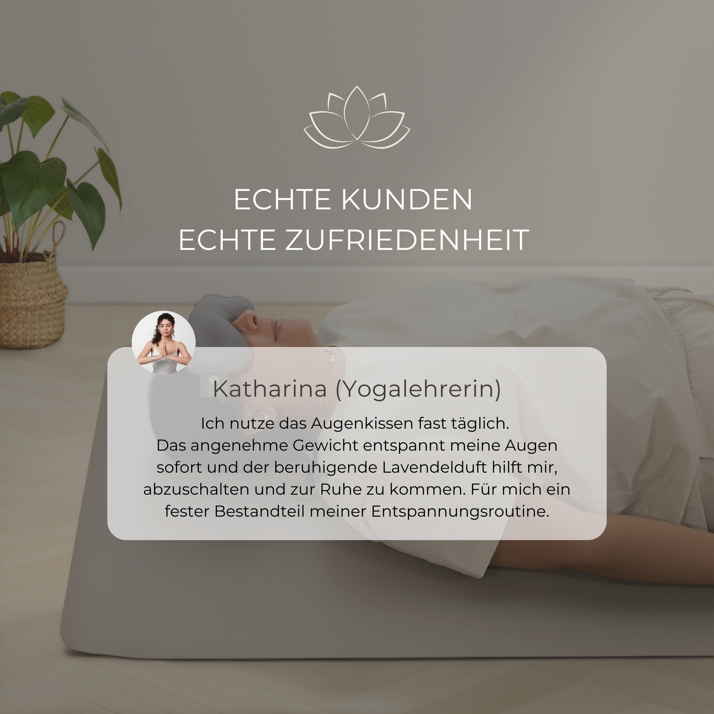 Lotus Augenkissen - Anthrazit