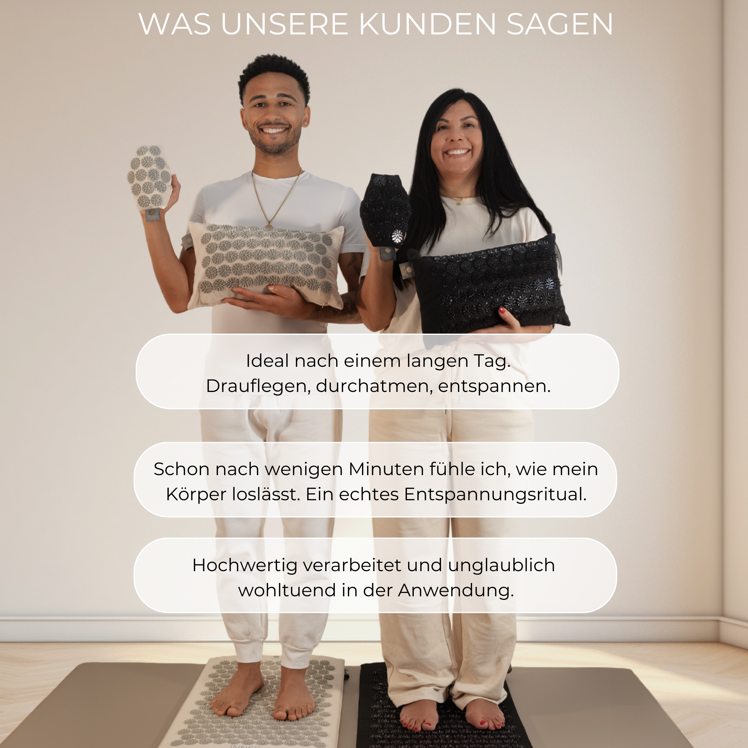 Premium Akupressur-Set - Onyxschwarz