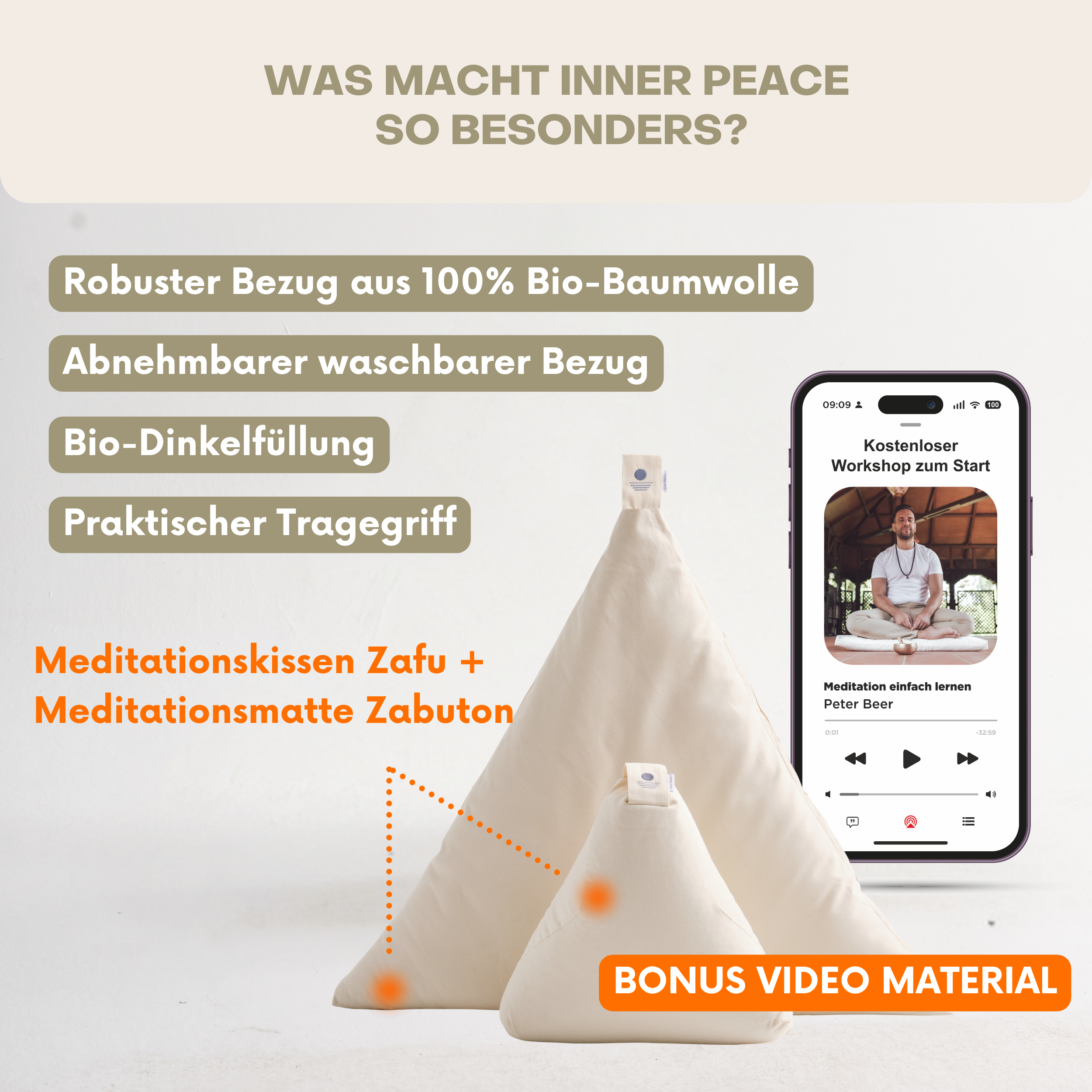 Meditation-Set Inner Peace - Natur