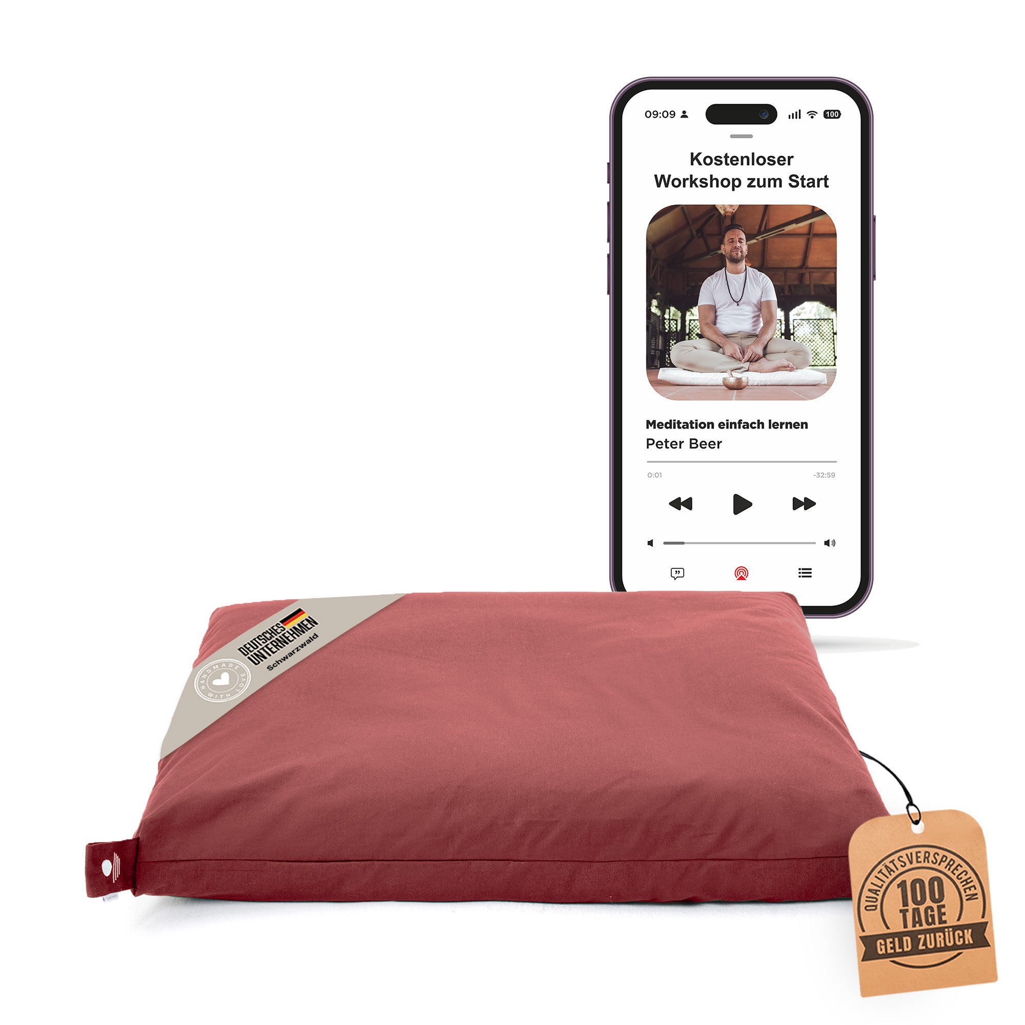 Meditationsmatte DELUXE - Waldbeere