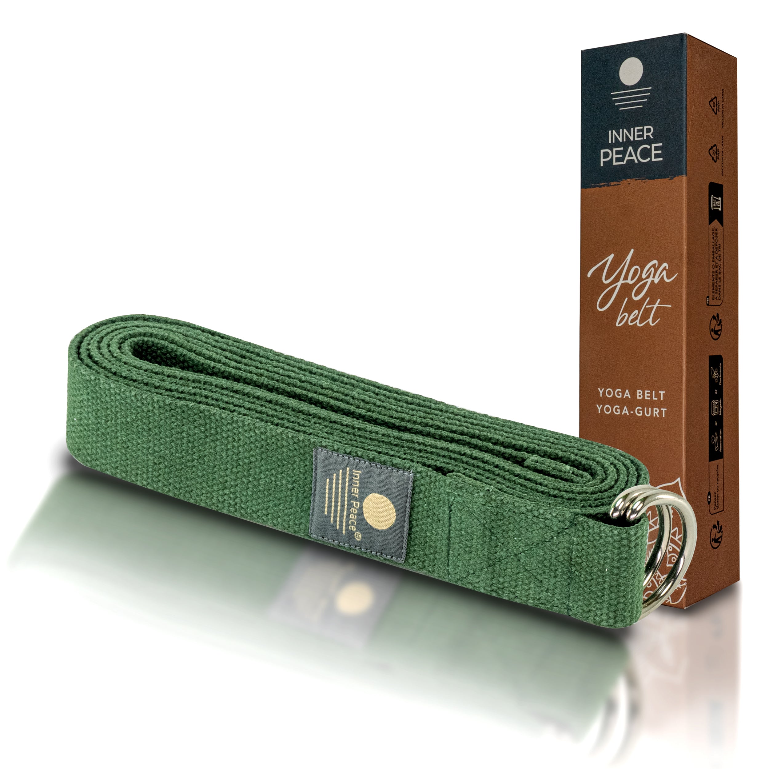 Yogagurt 100% Baumwolle - Waldgrün
