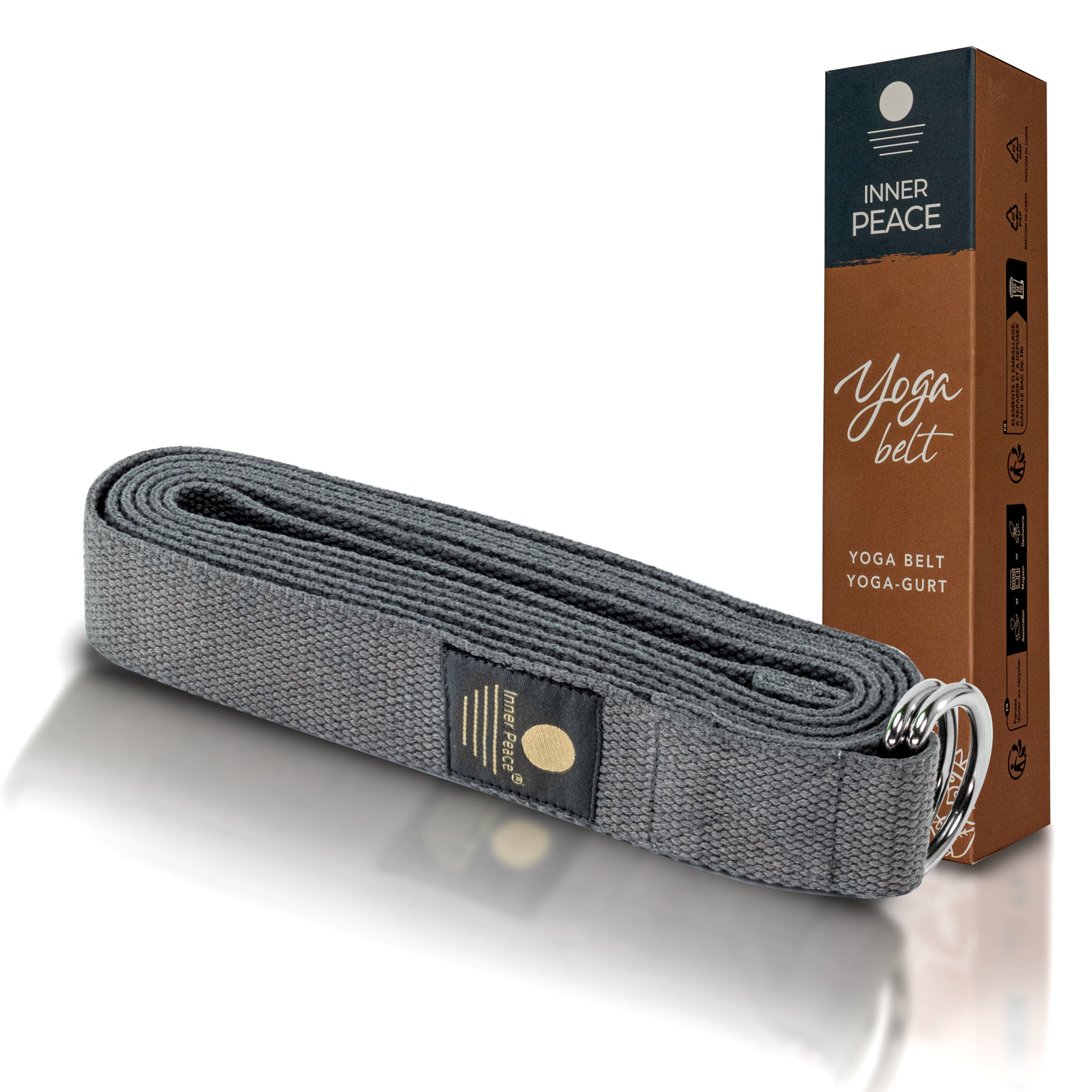 Yogagurt 100% Baumwolle - Anthrazit