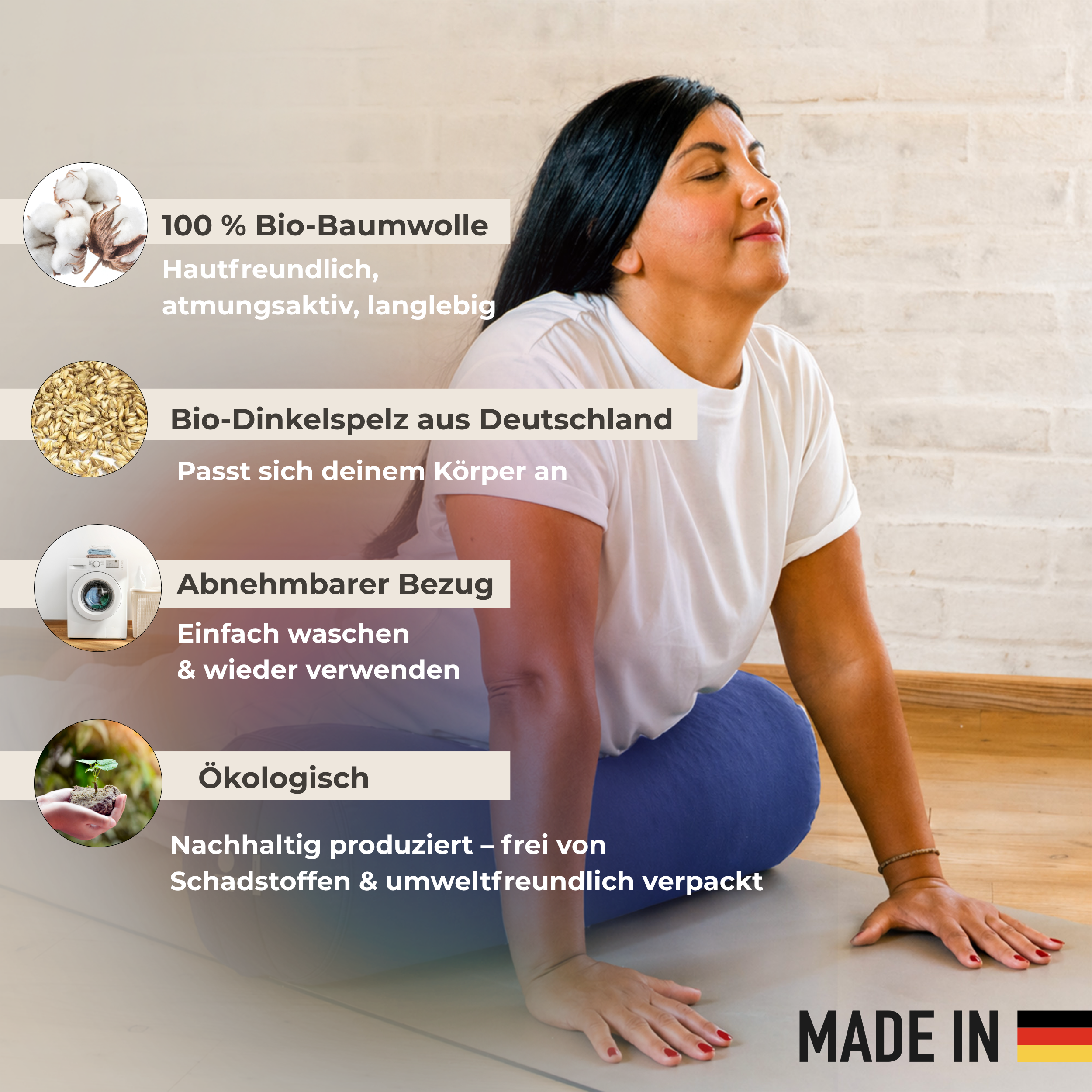 Yogarolle INNER PEACE - Königsblau