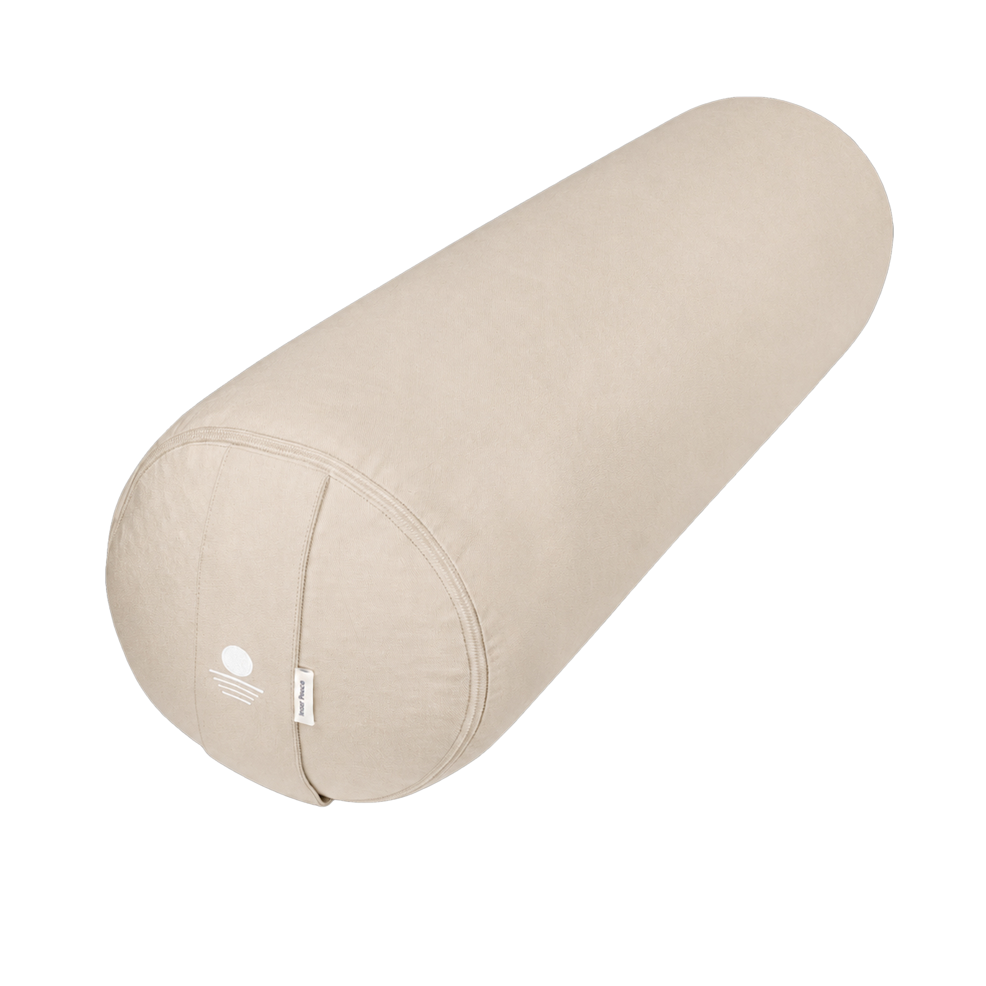 Yoga Bolster in Light Taupe – ergonomische Yogarolle für Yin Yoga aus Bio-Baumwolle