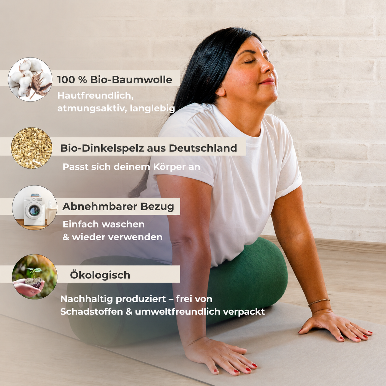 Yogarolle INNER PEACE - Waldgrün