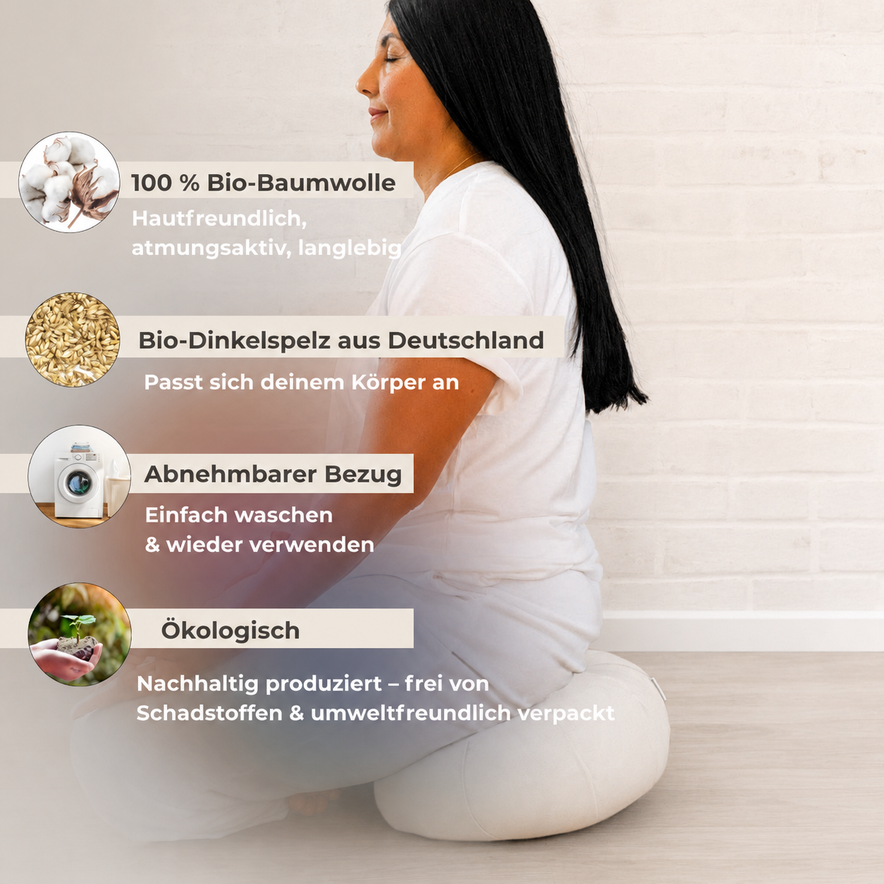 Zafu Meditationskissen - Natur
